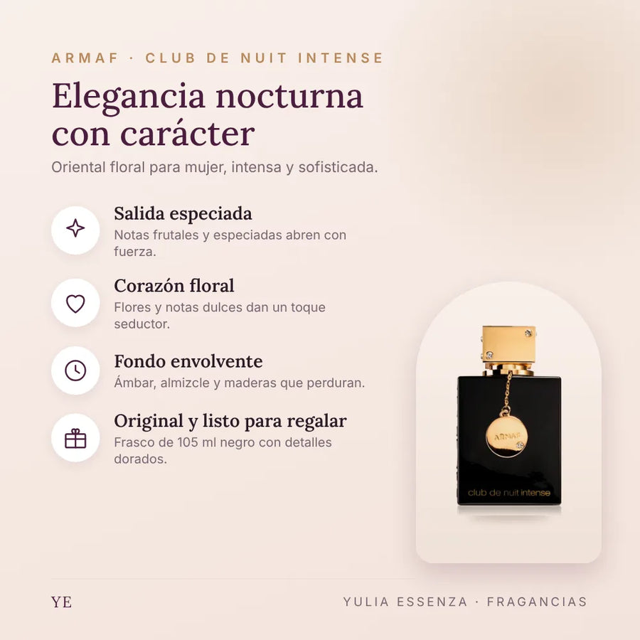 Beneficios y notas de Armaf Club de Nuit Intense mujer
