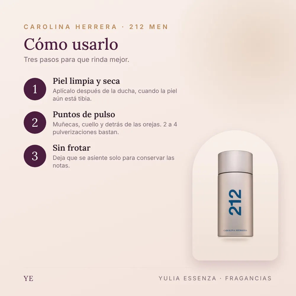 Cómo aplicar Carolina Herrera 212 Men