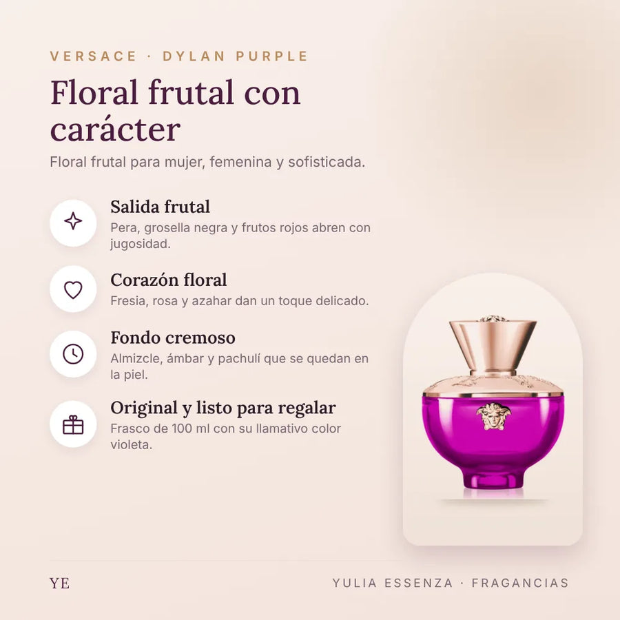 Beneficios y notas de Versace Dylan Purple