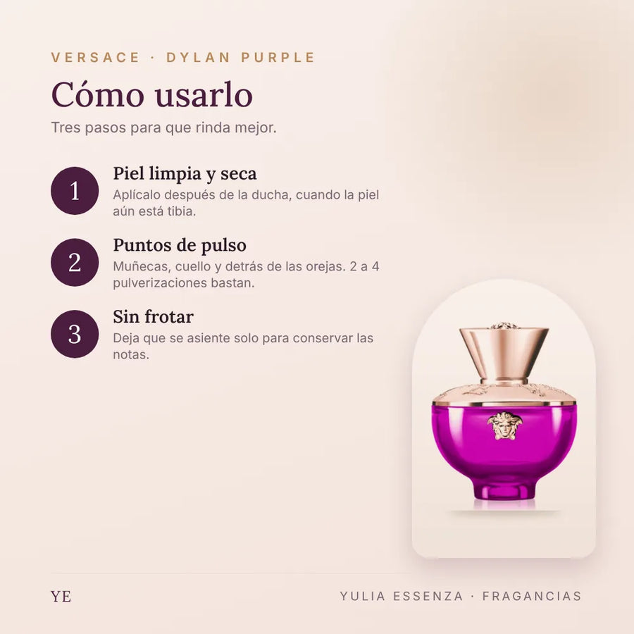 Cómo aplicar Versace Dylan Purple