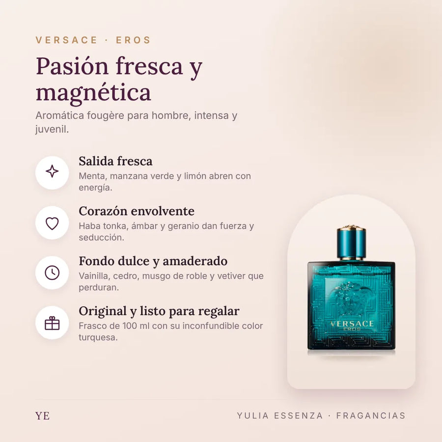 Beneficios y notas de Versace Eros