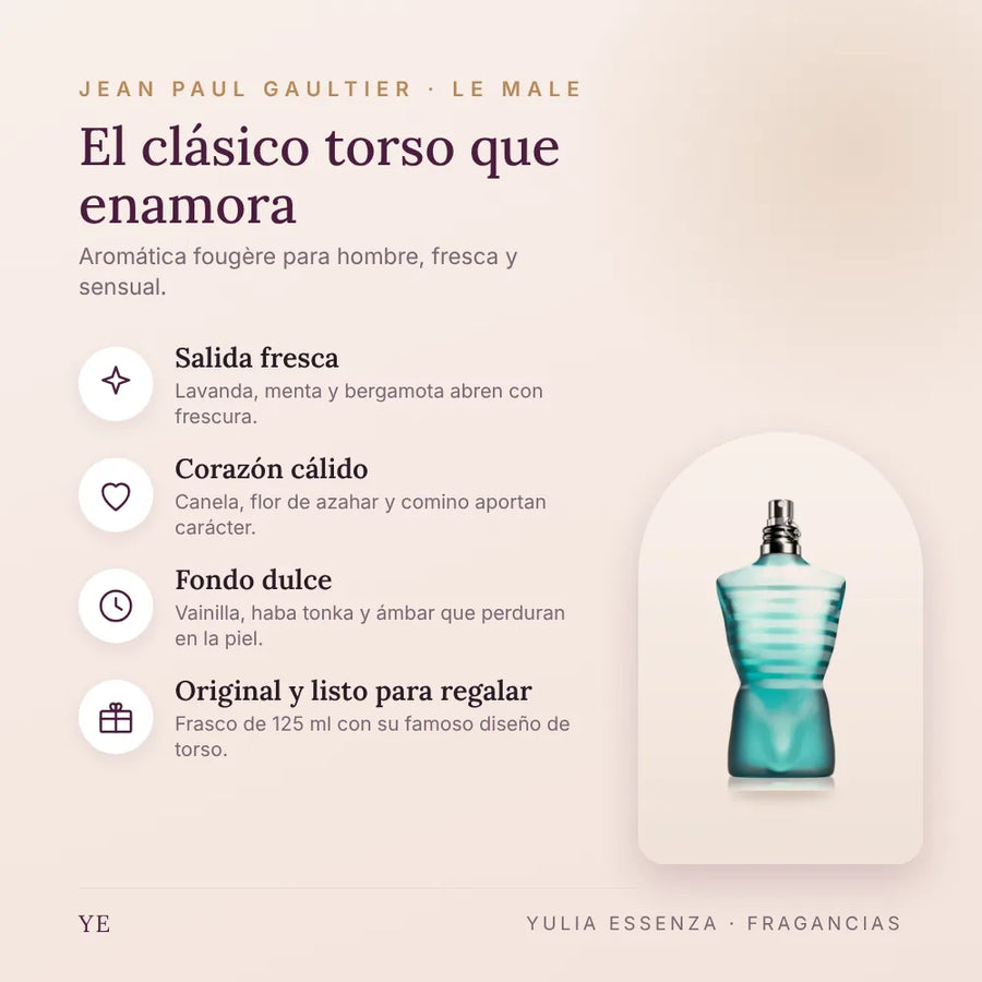 Beneficios y notas de Le Male