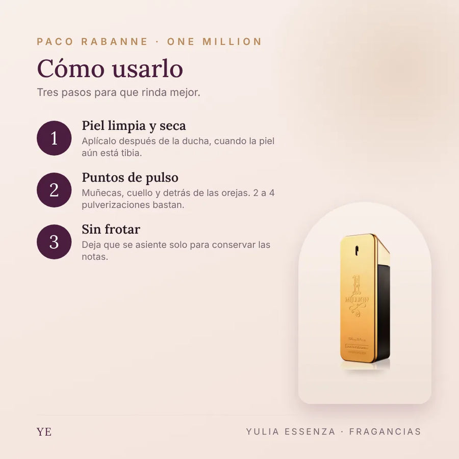 Cómo aplicar Paco Rabanne One Million