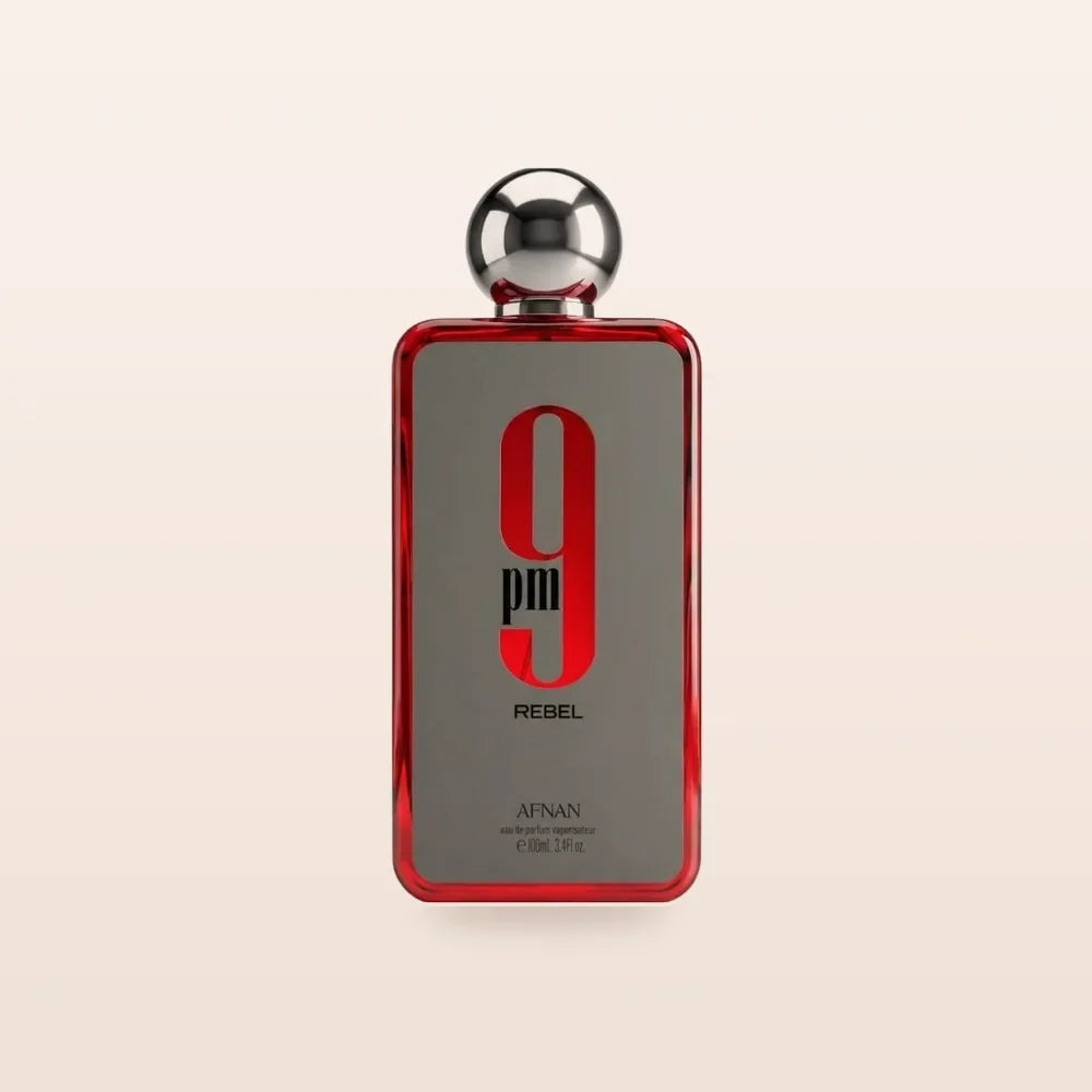 Perfume Afnan 9 PM Rebel 100 ml original, frasco