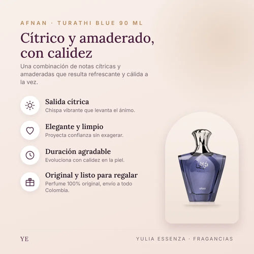 Afnan Turathi Blue 90 ml original: beneficios y notas