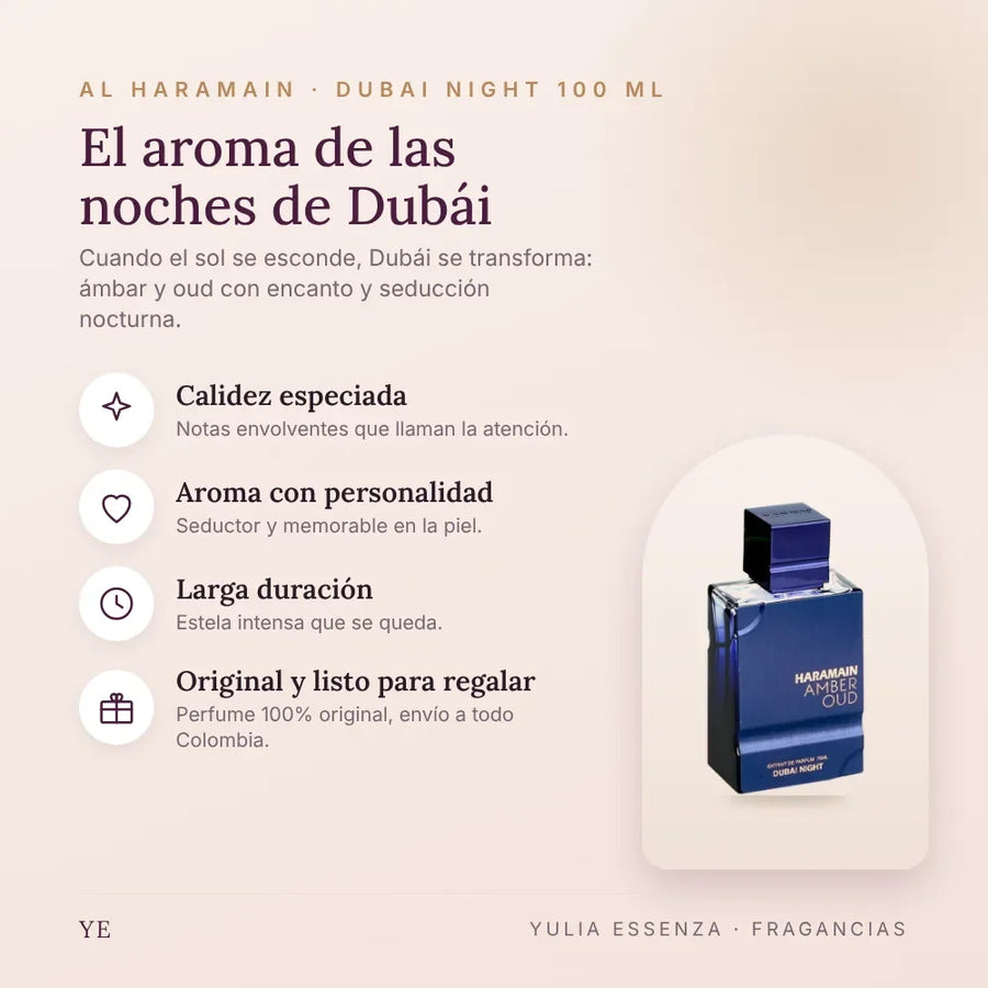 Al Haramain Dubai Night 100 ml original: beneficios y notas