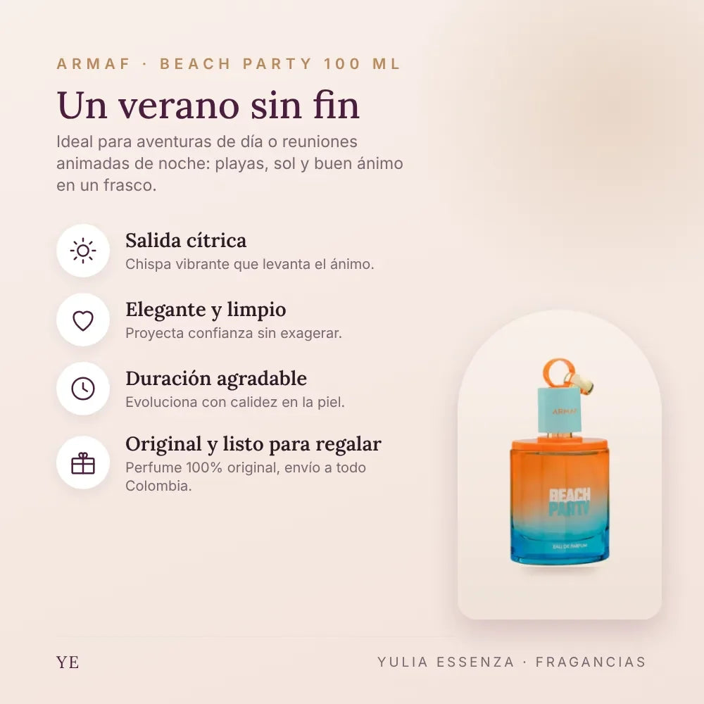 Armaf Beach Party 100 ml original: beneficios y notas