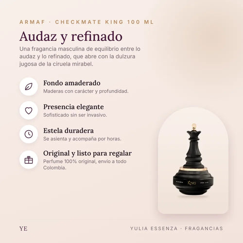 Armaf Checkmate King 100 ml original: beneficios y notas