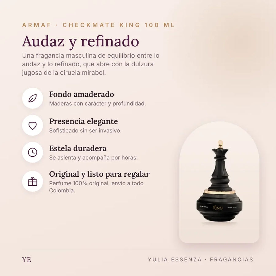 Armaf Checkmate King 100 ml original: beneficios y notas
