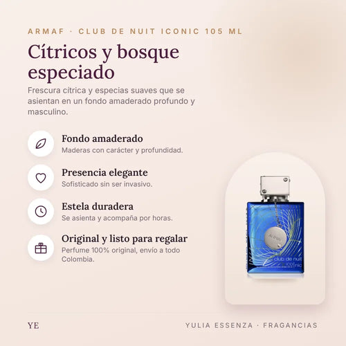 Armaf Club de Nuit Iconic 105 ml original: beneficios y notas