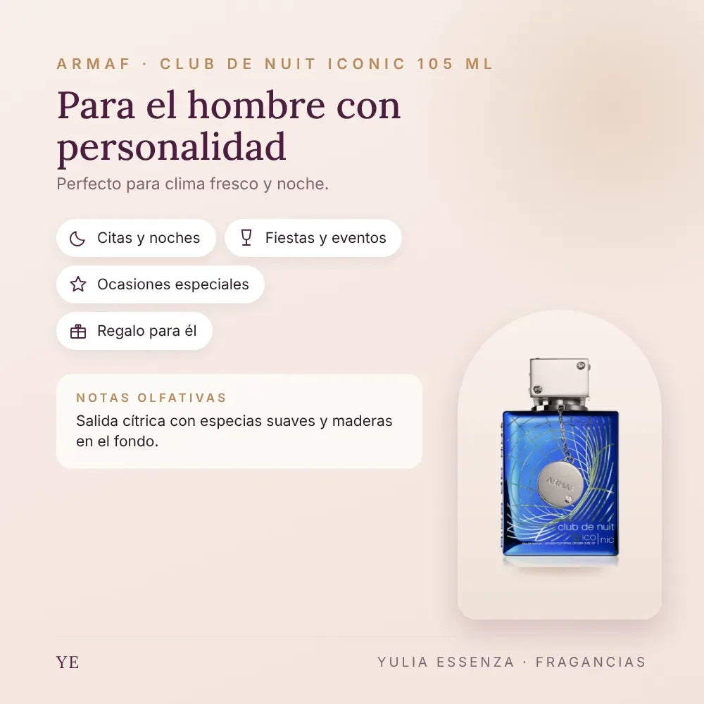 Armaf Club de Nuit Iconic 105 ml: para quién es y ocasiones