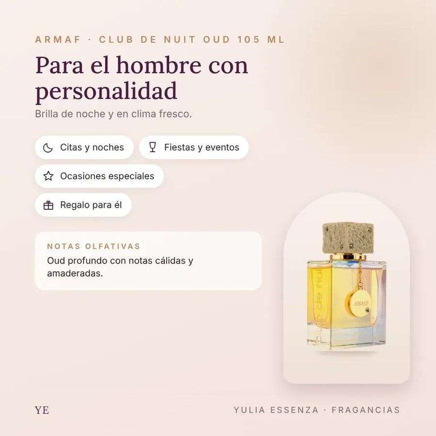 Armaf Club de Nuit Oud 105 ml: para quién es y ocasiones