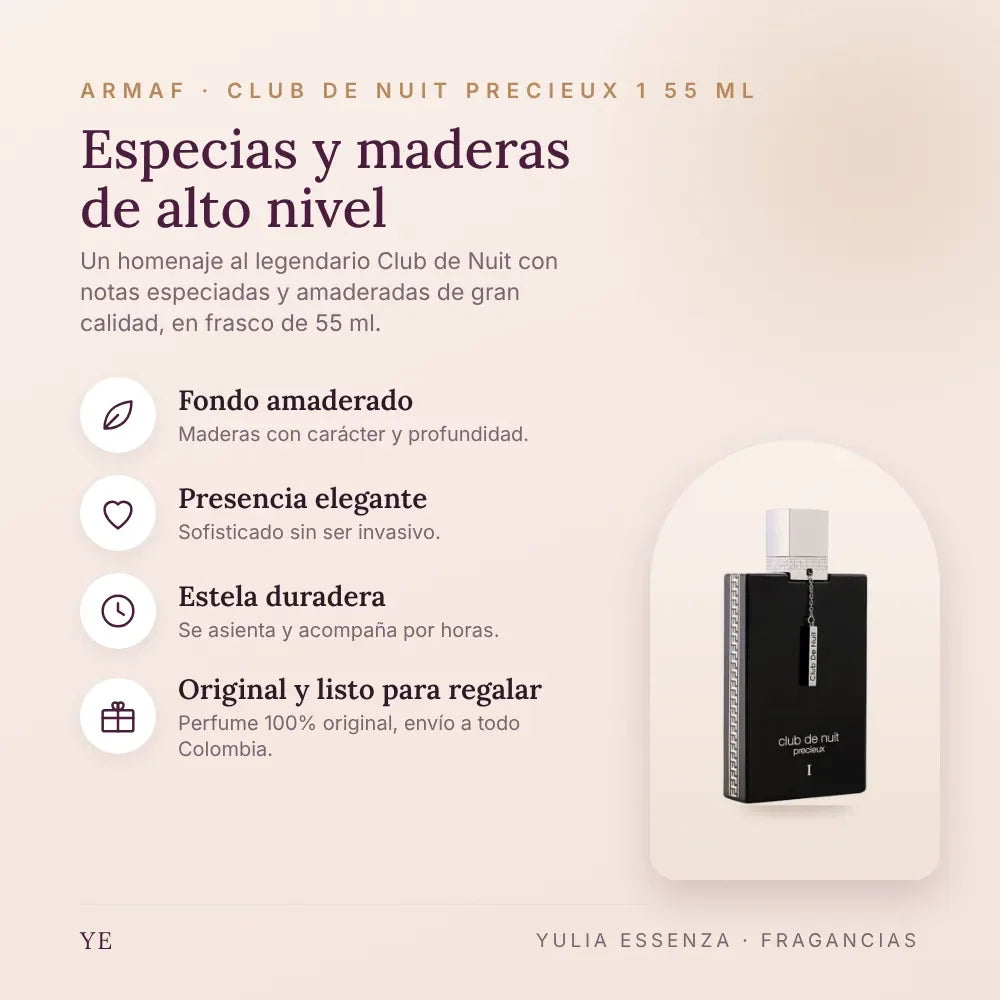 Armaf Club de Nuit Precieux 1 55 ml original: beneficios y notas