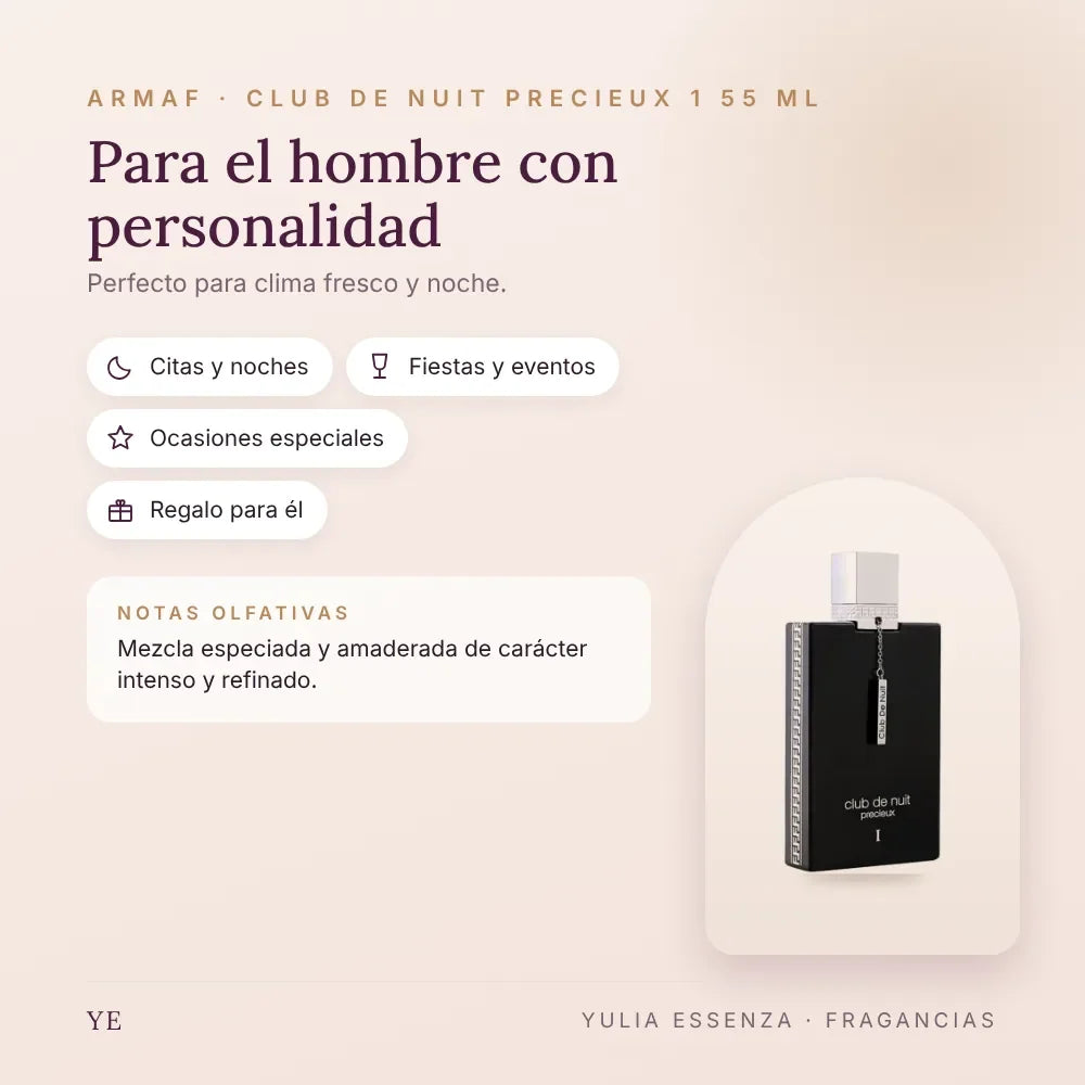 Armaf Club de Nuit Precieux 1 55 ml: para quién es y ocasiones