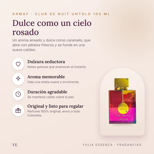 Armaf Club de Nuit Untold 105 ml original: beneficios y notas