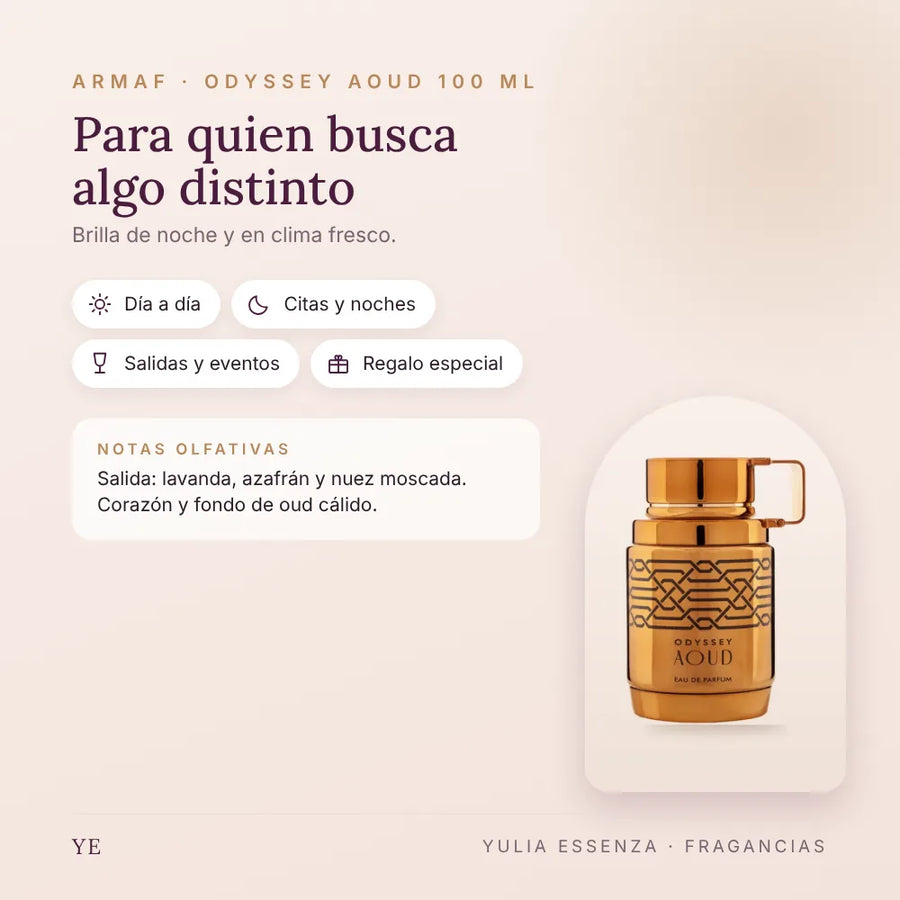 Armaf Odyssey Aoud 100 ml: para quién es y ocasiones