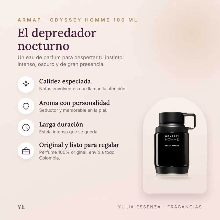 Armaf Odyssey Homme 100 ml original: beneficios y notas