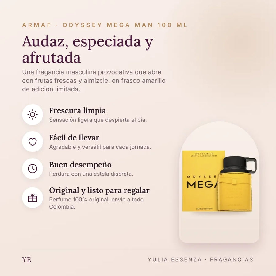 Armaf Odyssey Mega Man 100 ml original: beneficios y notas