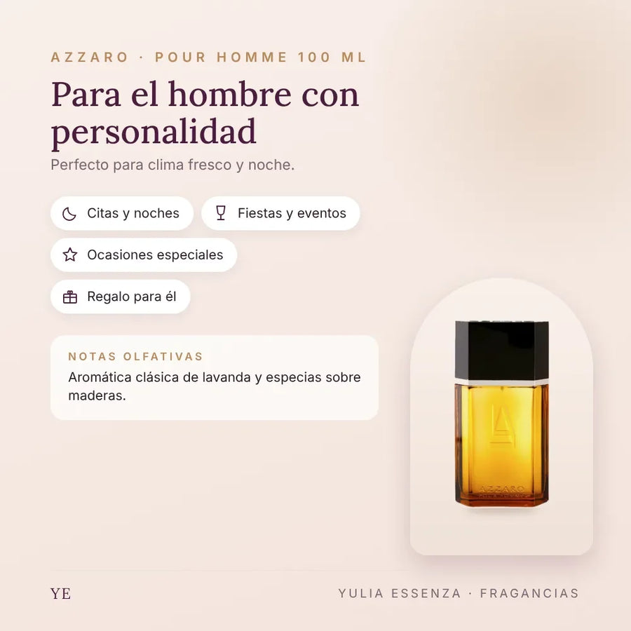 Azzaro Pour Homme 100 ml: para quién es y ocasiones