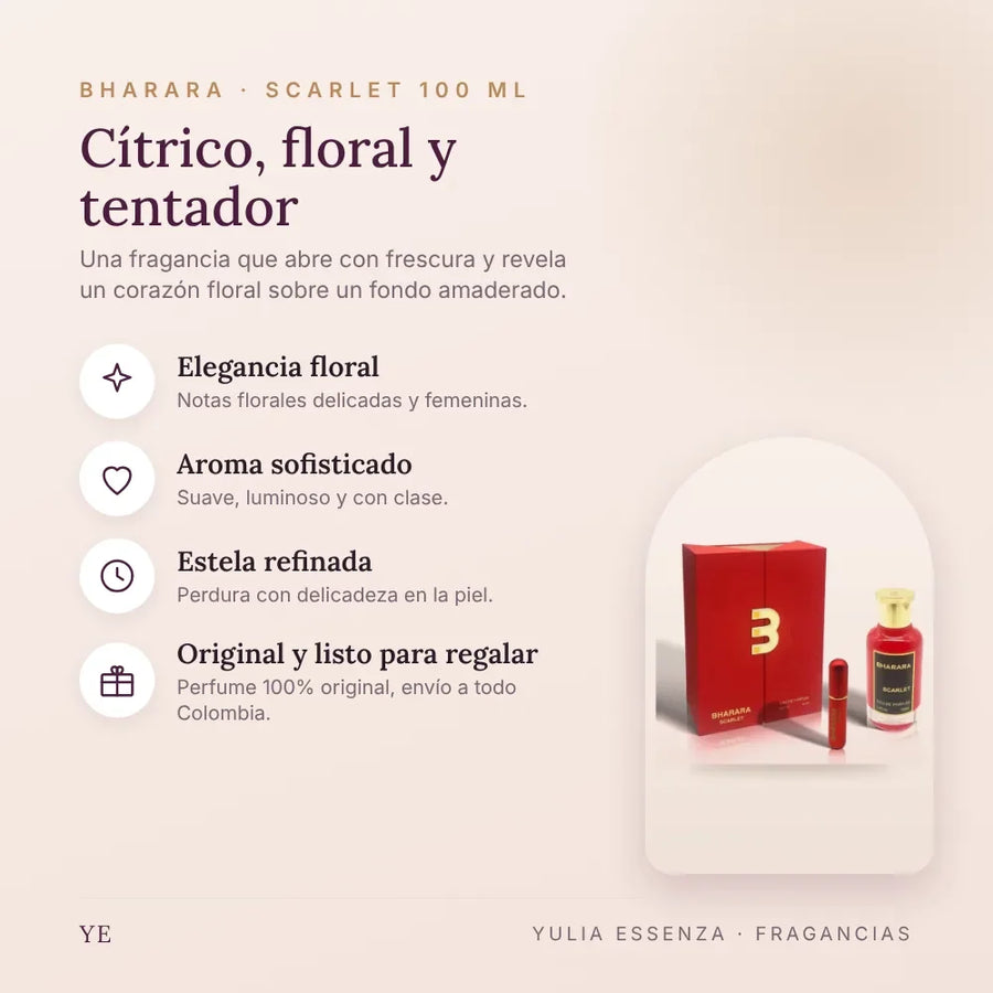 Bharara Scarlet 100 ml original: beneficios y notas