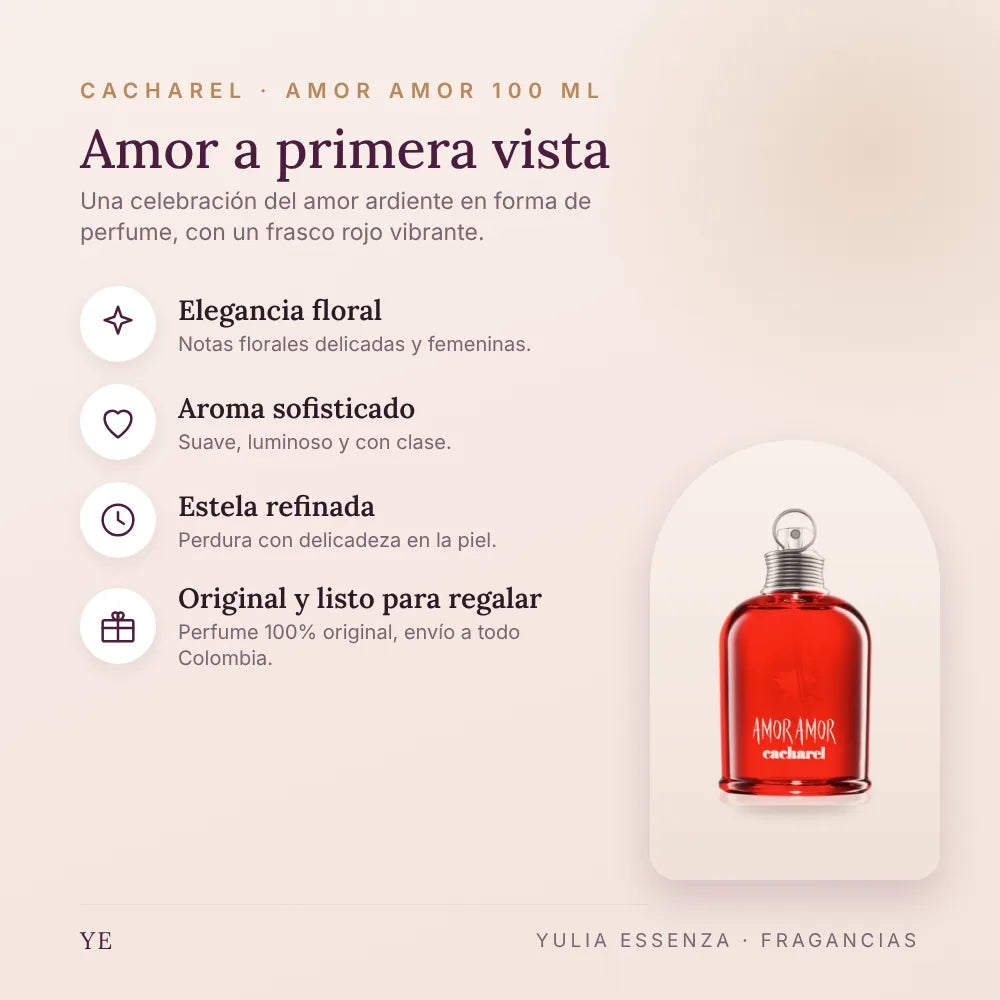 Cacharel Amor Amor 100 ml original: beneficios y notas