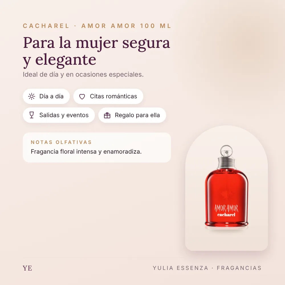Cacharel Amor Amor 100 ml: para quién es y ocasiones
