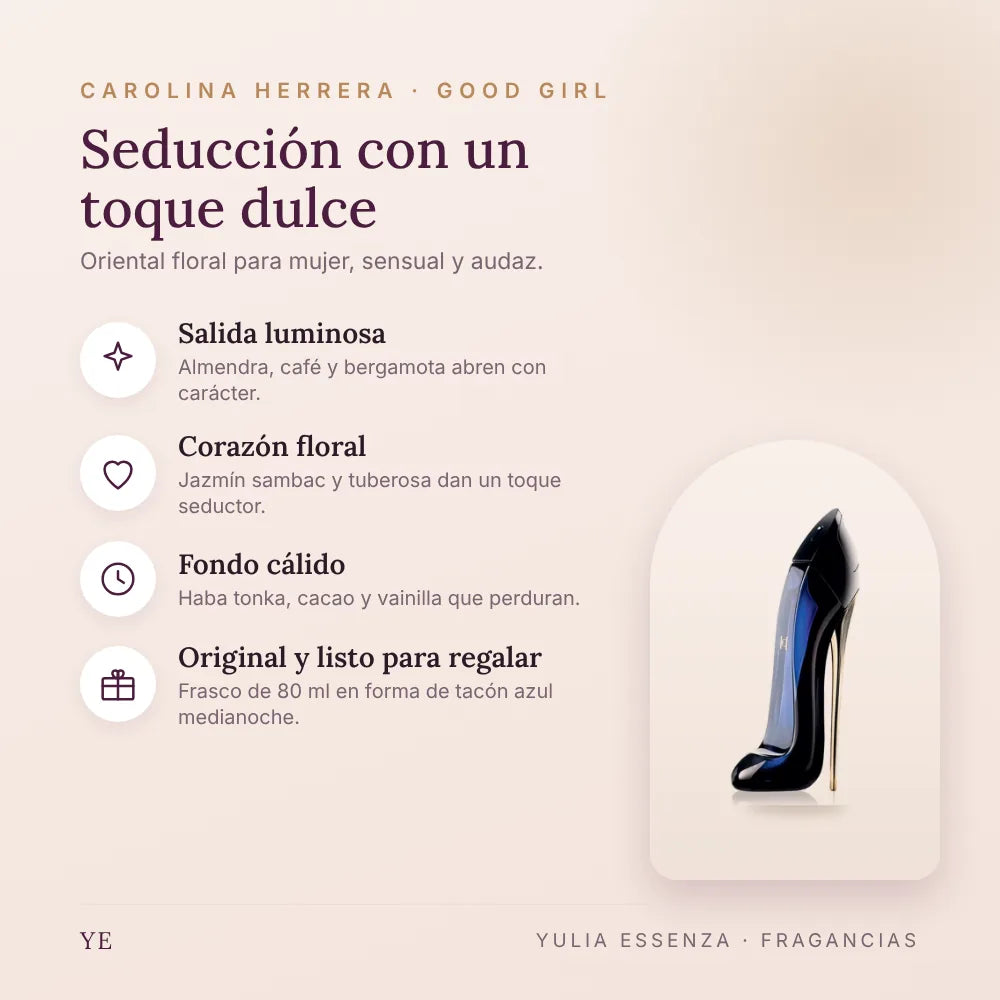 Carolina Herrera Good Girl 80 ml original: beneficios y notas