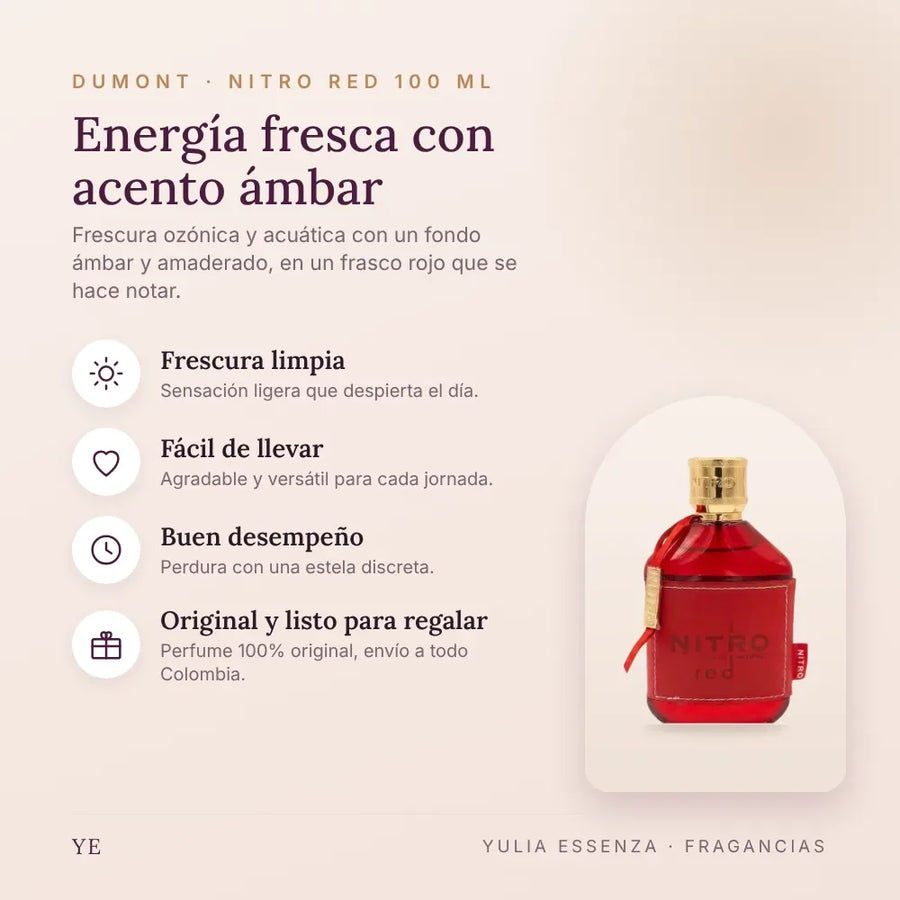 Dumont Nitro Red 100 ml original: beneficios y notas