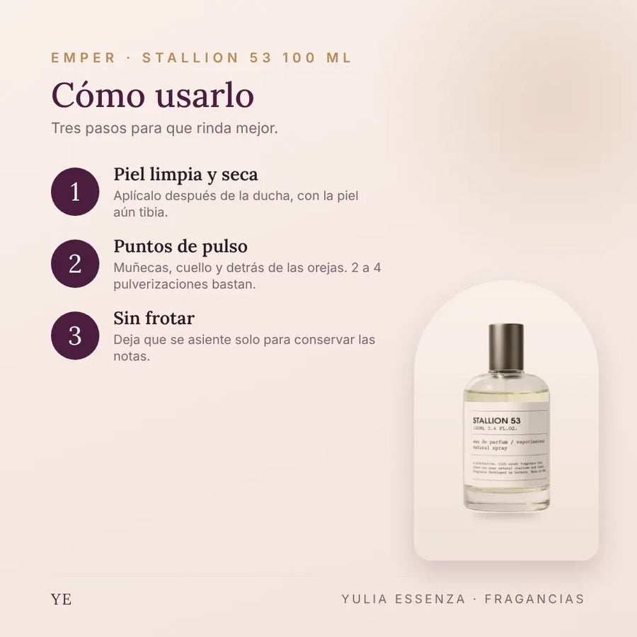 Cómo aplicar Emper Stallion 53 100 ml