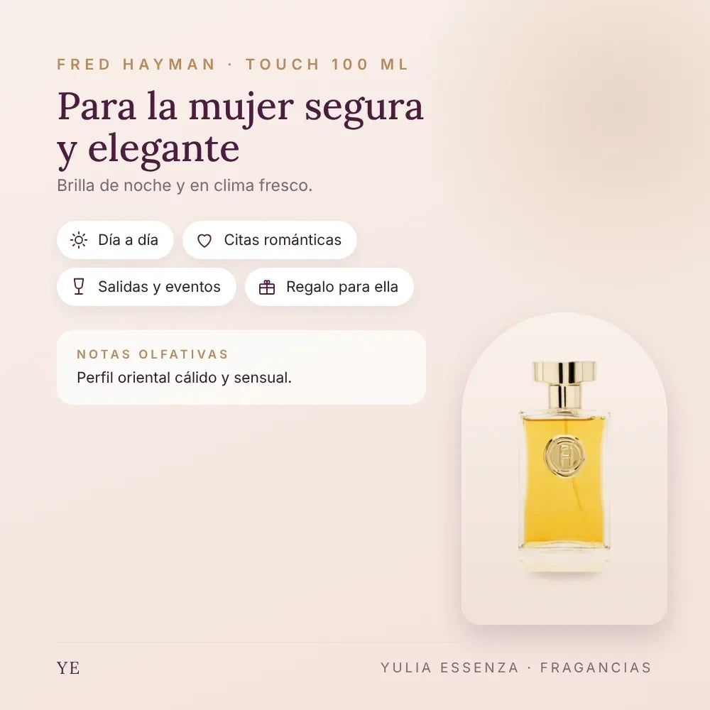 Fred Hayman Touch 100 ml: para quién es y ocasiones