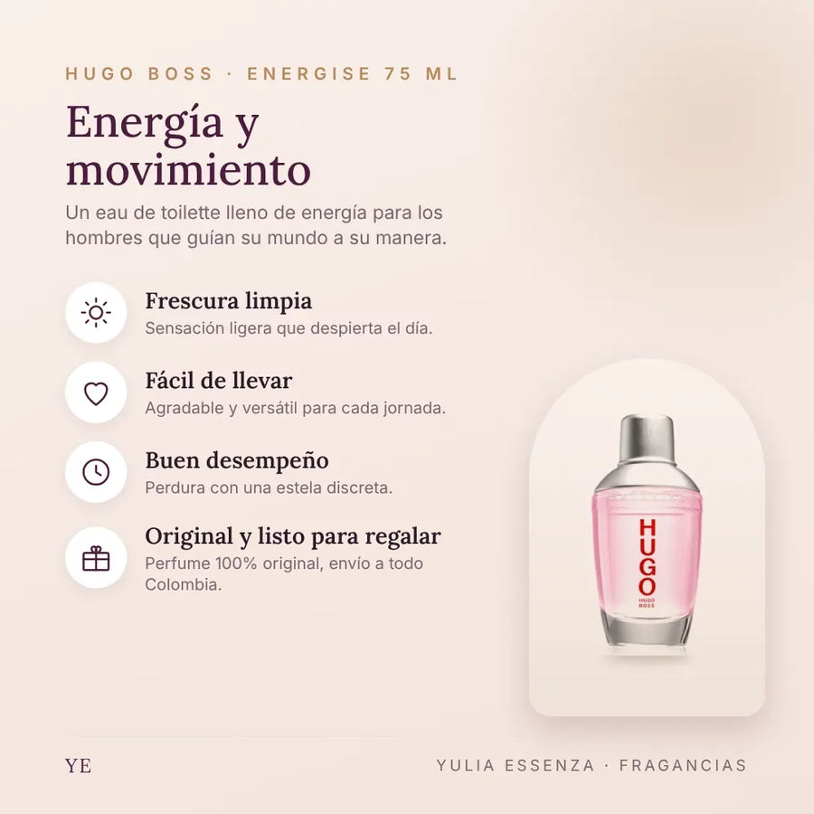 Hugo Boss Energise 75 ml original: beneficios y notas