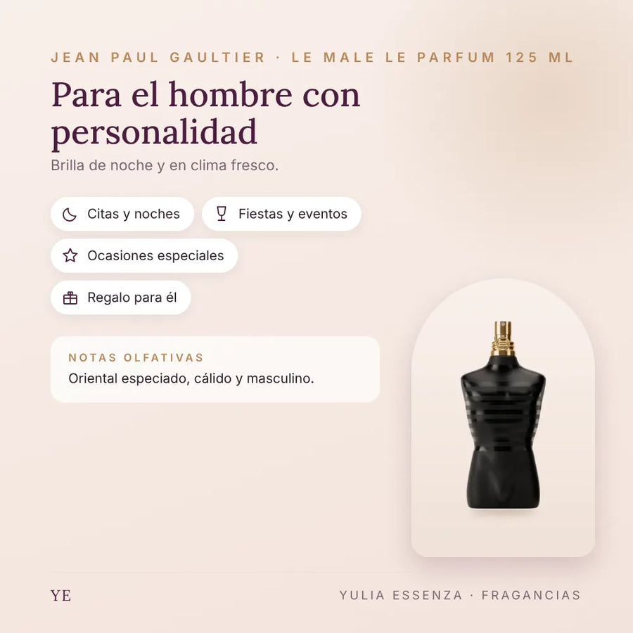 Jean Paul Gaultier Le Male Le Parfum 125 ml: para quién es y ocasiones
