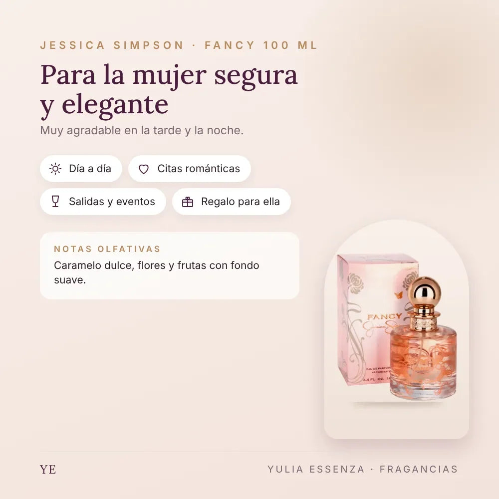 Jessica Simpson Fancy 100 ml: para quién es y ocasiones