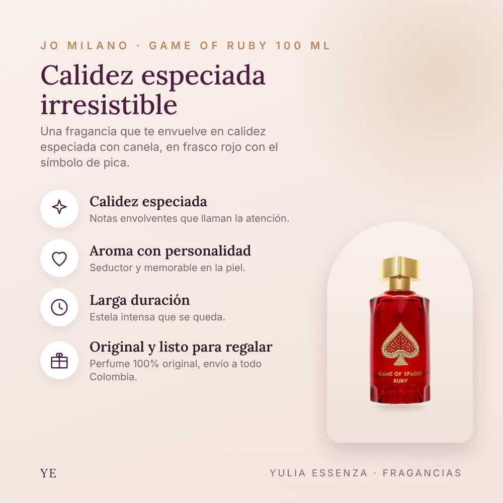 Jo Milano Game of Ruby 100 ml original: beneficios y notas
