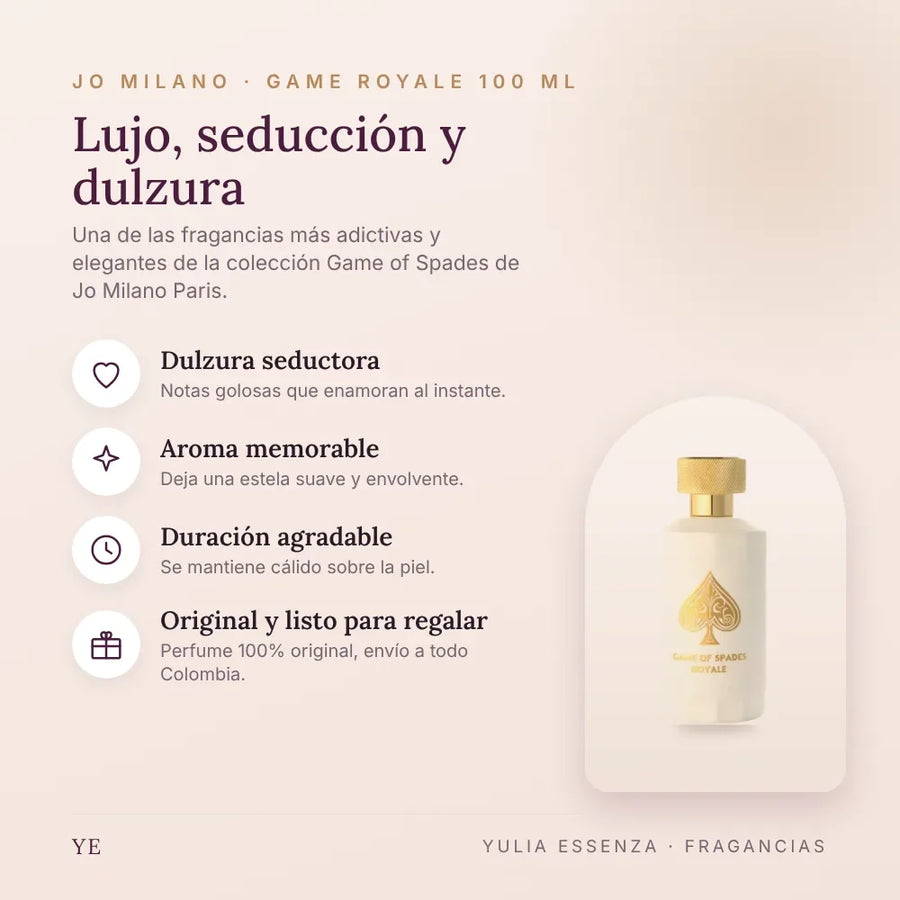 Jo Milano Game Royale 100 ml original: beneficios y notas