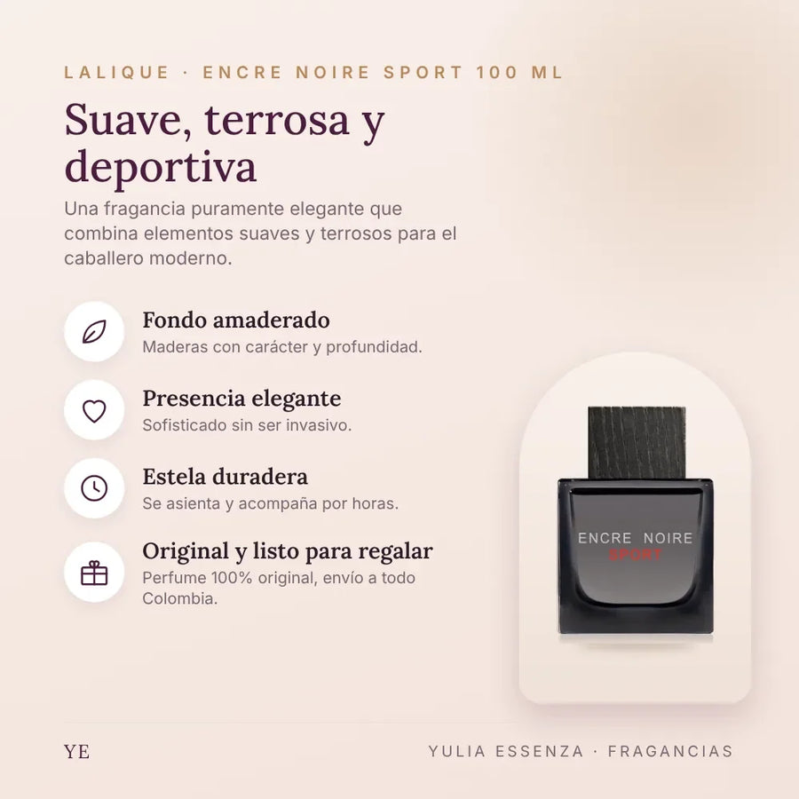 Lalique Encre Noire Sport 100 ml original: beneficios y notas