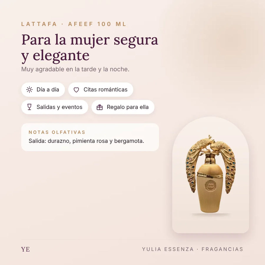 Lattafa Afeef 100 ml: para quién es y ocasiones