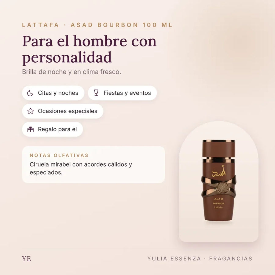 Lattafa Asad Bourbon 100 ml: para quién es y ocasiones