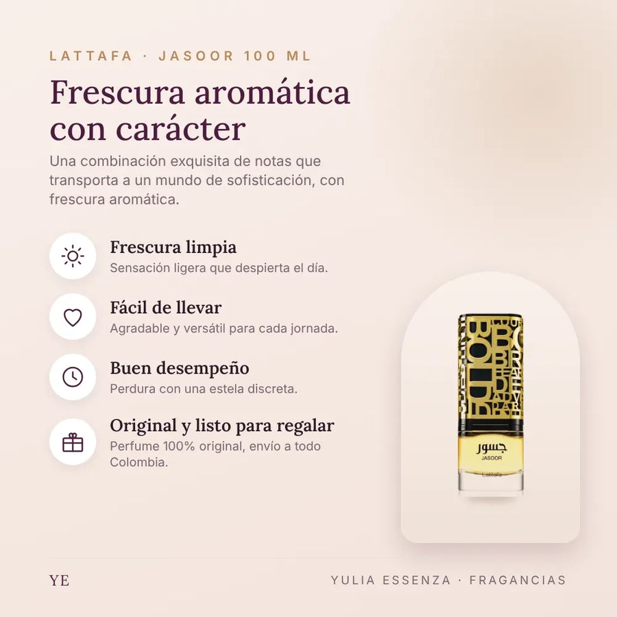 Lattafa Jasoor 100 ml original: beneficios y notas