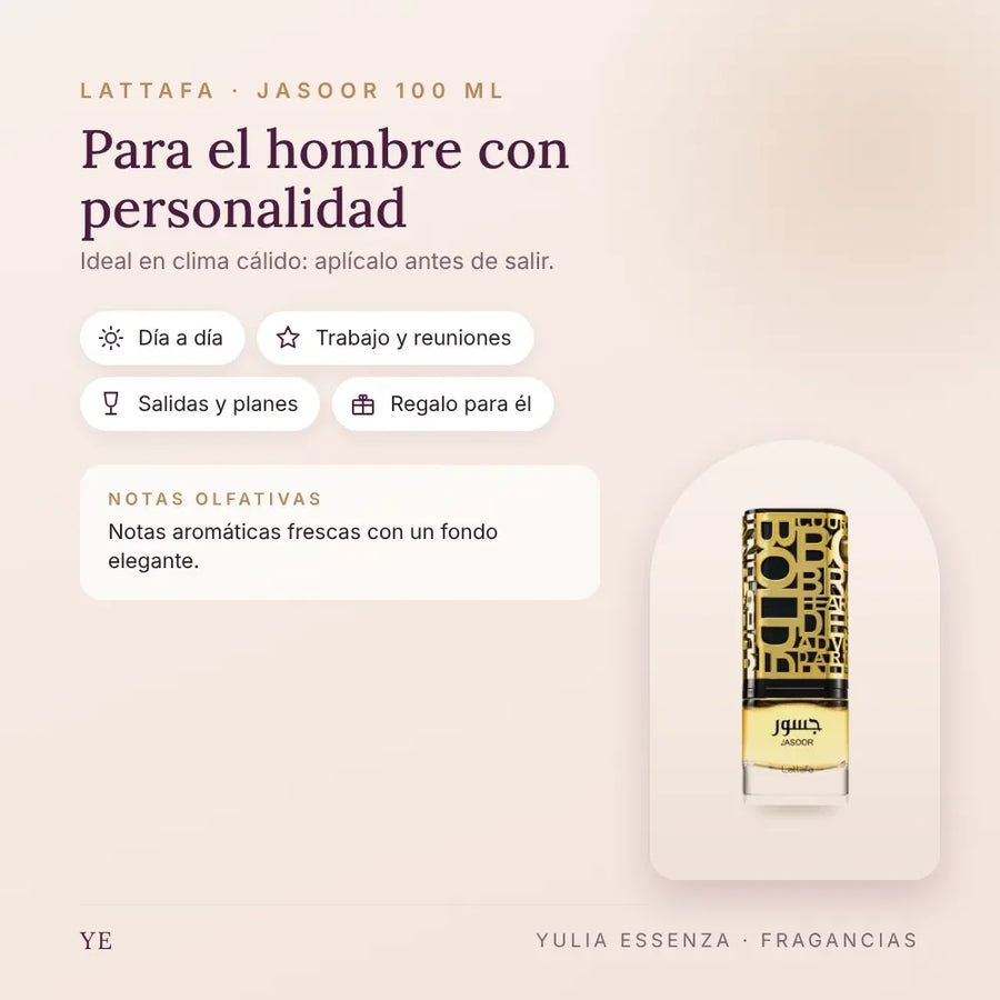 Lattafa Jasoor 100 ml: para quién es y ocasiones