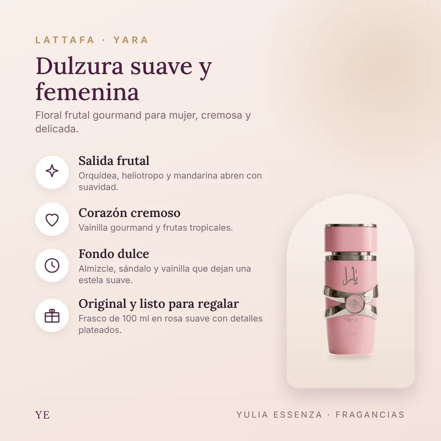 Lattafa Yara 100 ml original: beneficios y notas