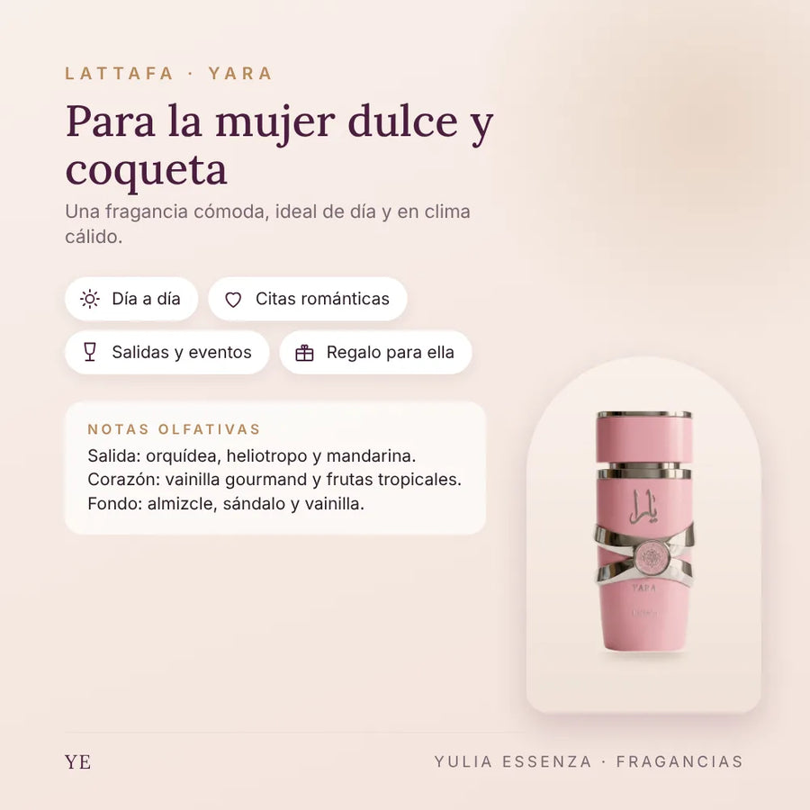 Lattafa Yara 100 ml: para quién es y ocasiones
