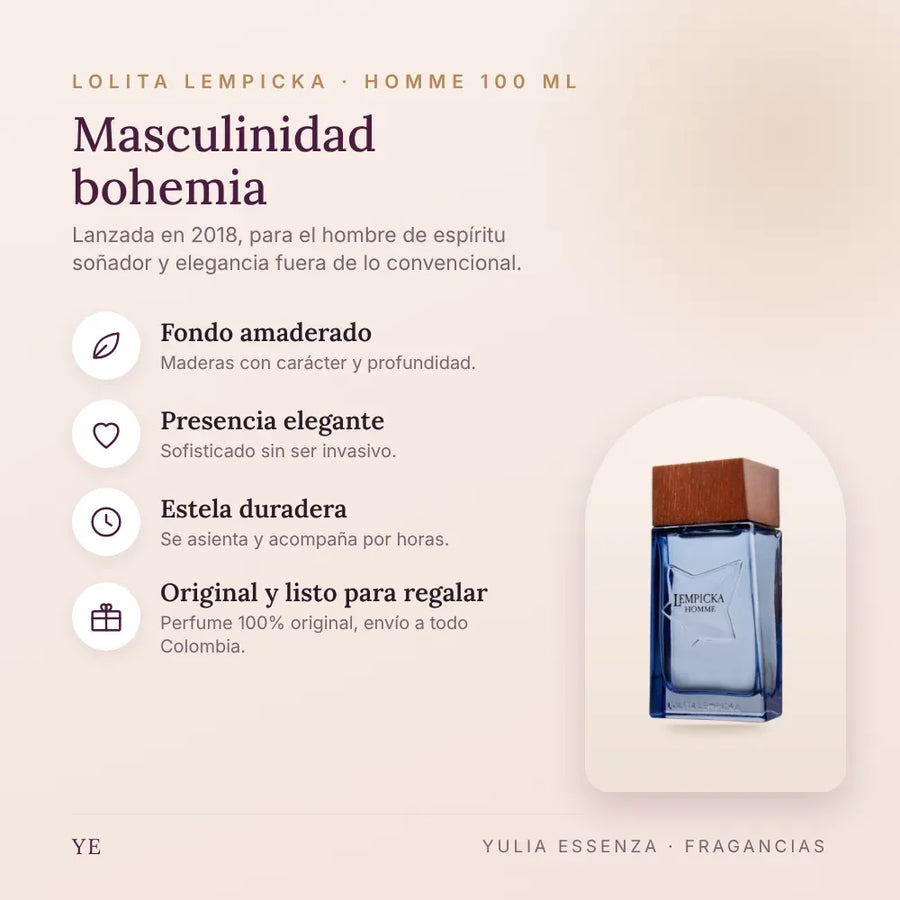 Lolita Lempicka Homme 100 ml original: beneficios y notas