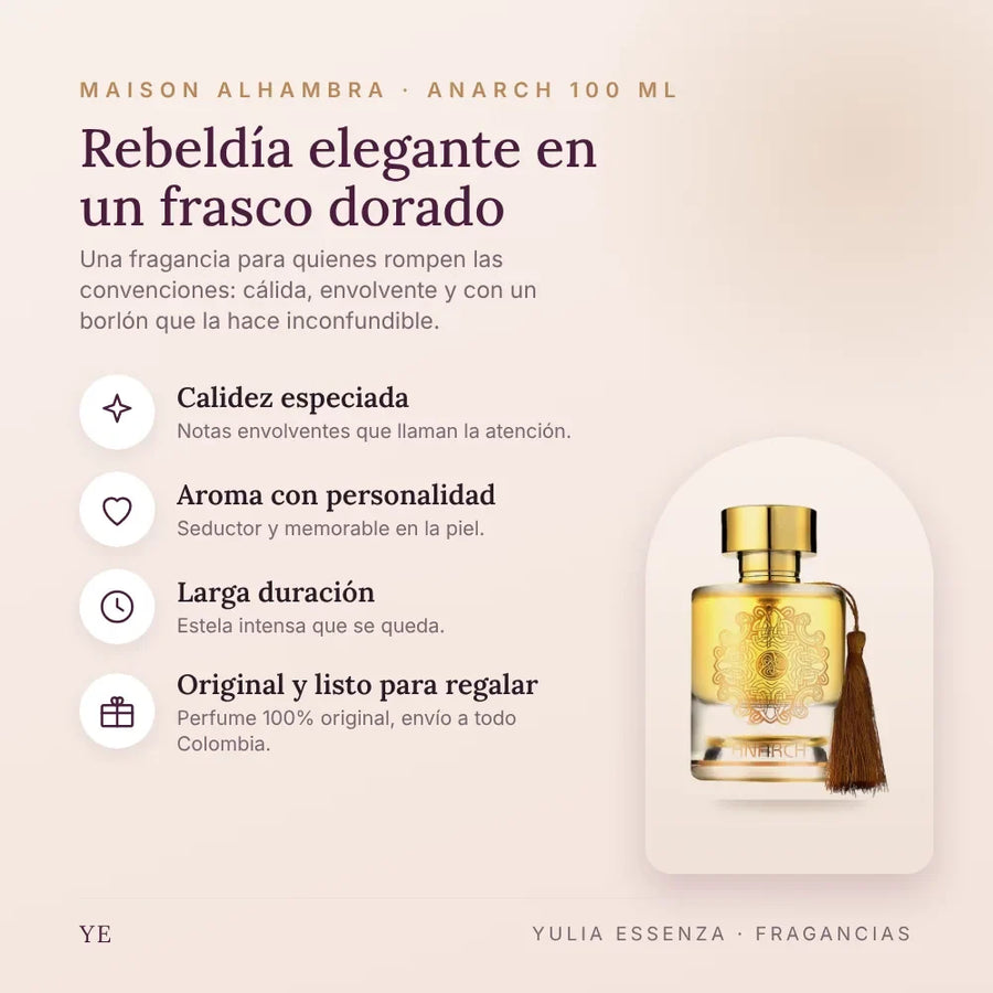 Maison Alhambra Anarch 100 ml original: beneficios y notas