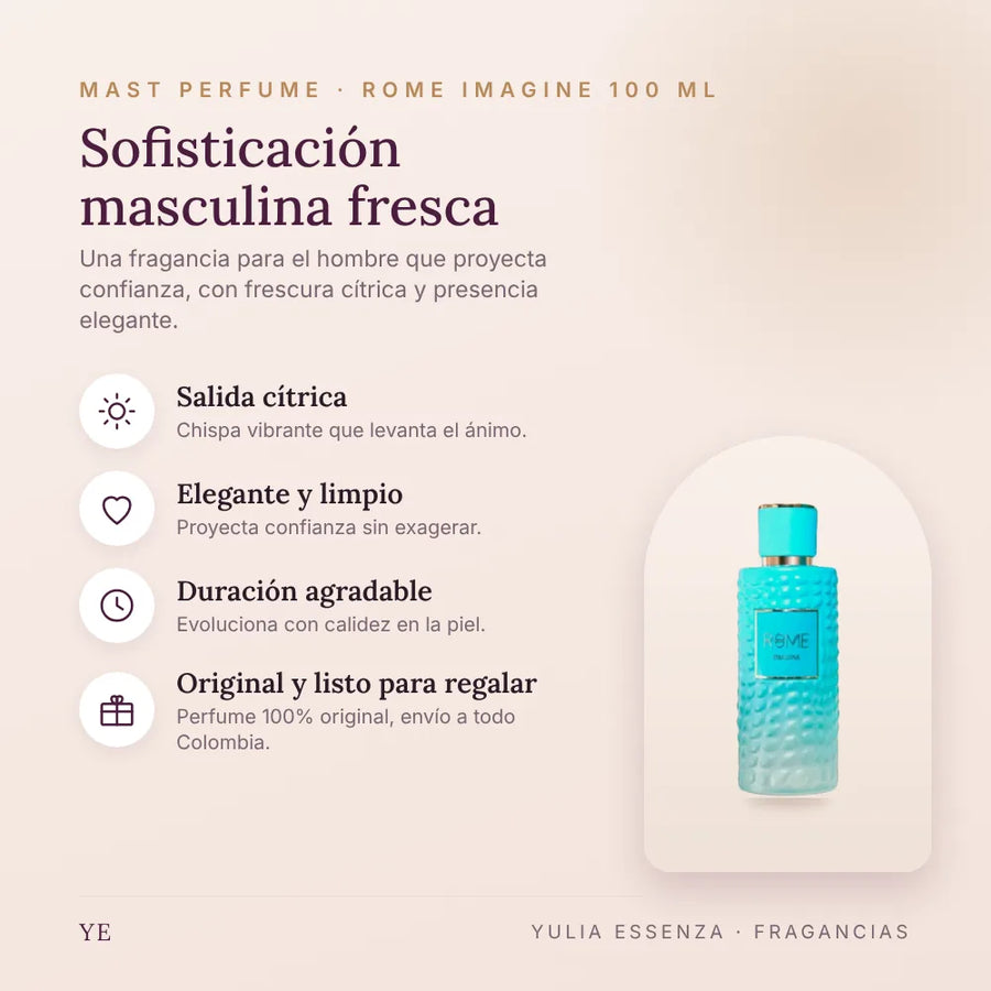 Mast Perfume Rome Imagine 100 ml original: beneficios y notas