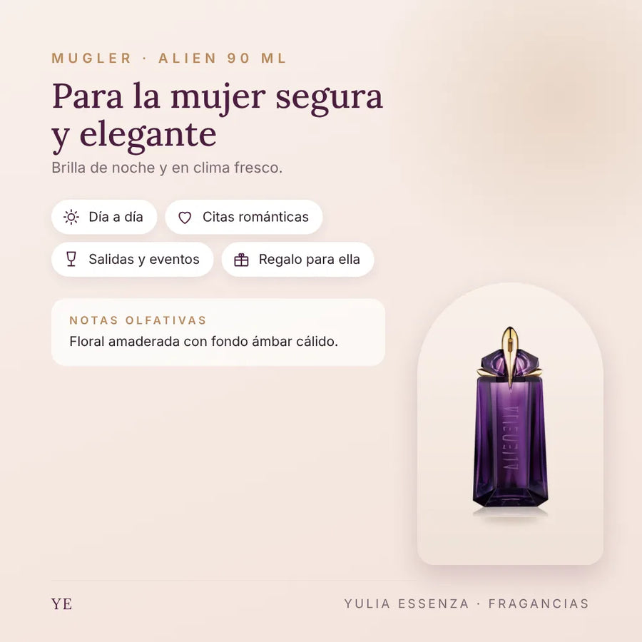 Mugler Alien 90 ml: para quién es y ocasiones
