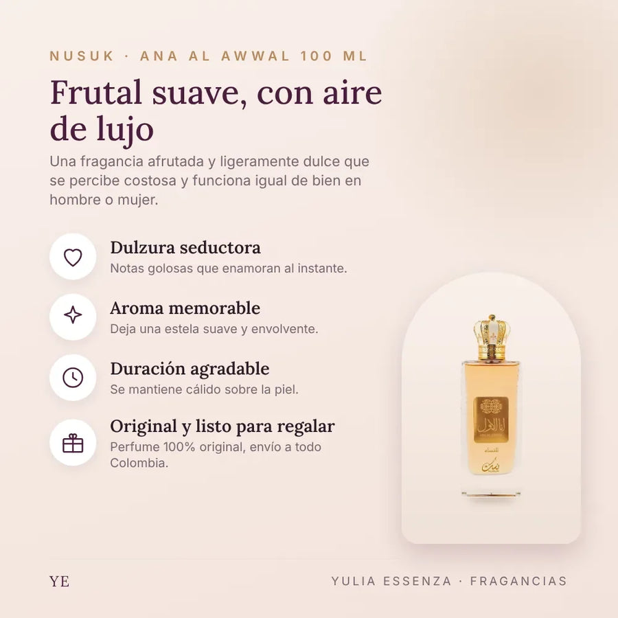 Nusuk Ana Al Awwal 100 ml original: beneficios y notas