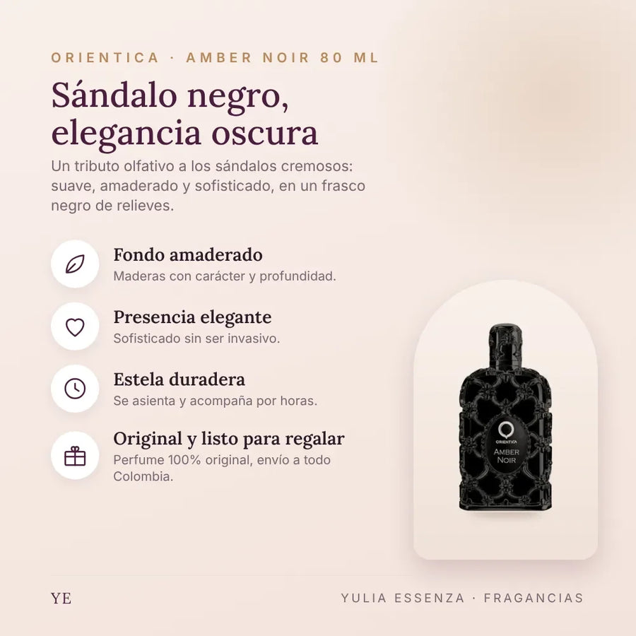 Orientica Amber Noir 80 ml original: beneficios y notas
