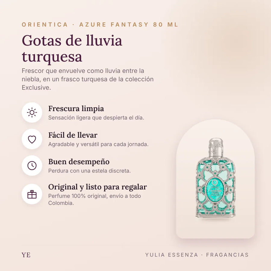 Orientica Azure Fantasy 80 ml original: beneficios y notas