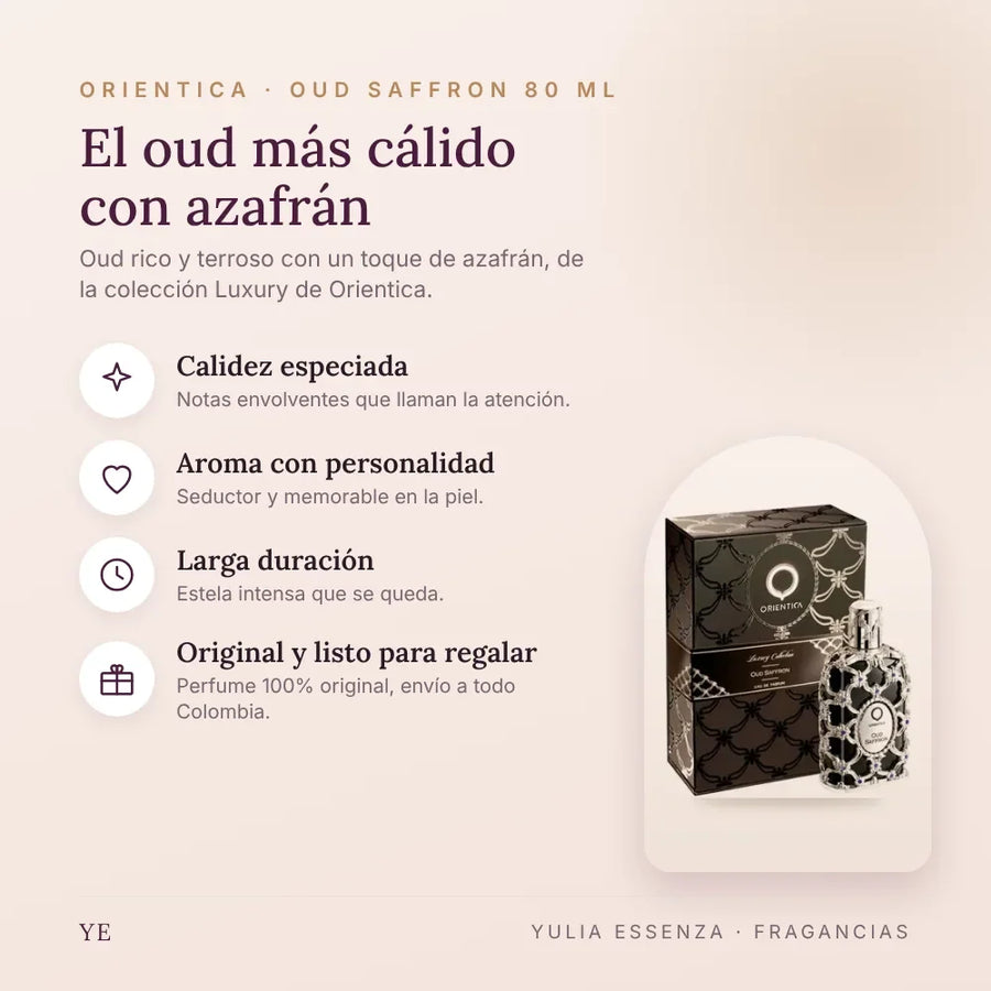 Orientica Oud Saffron 80 ml original: beneficios y notas